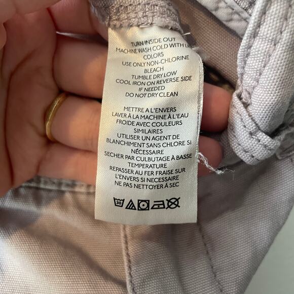 Anthropologie Organic Cotton Lilac Purple Cargo Utility Pants Sz 2 - Picture 9 of 10